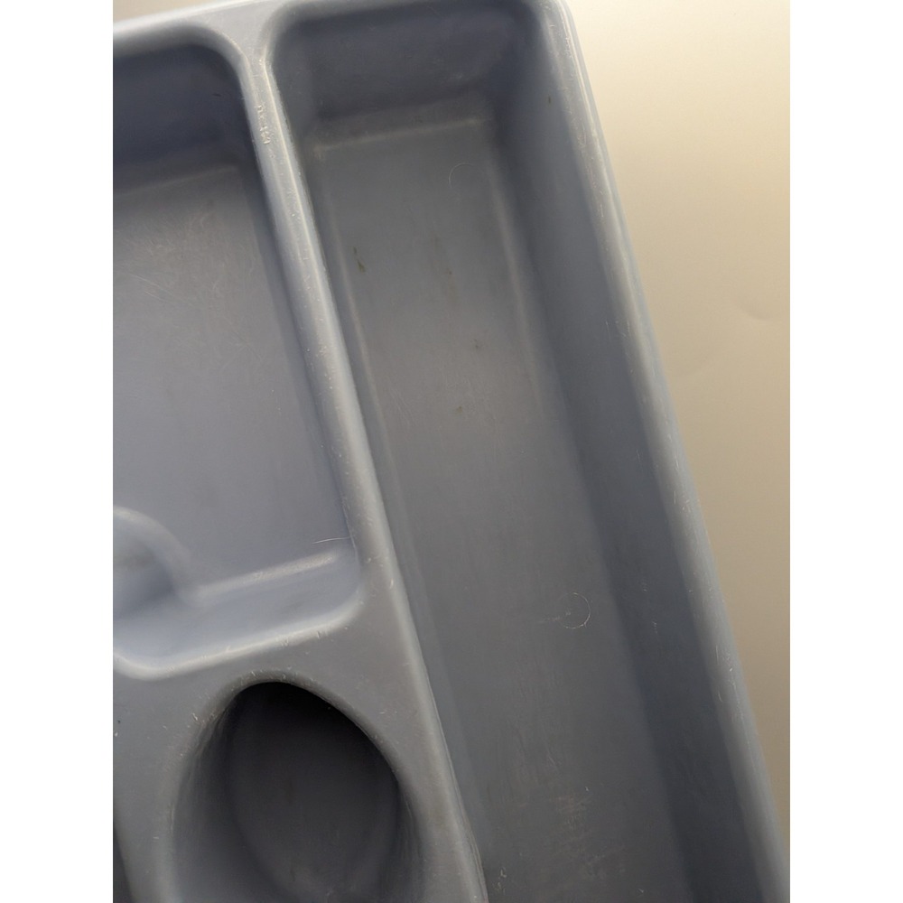 Vtg Rubbermaid Country Blue Utensil Flatware Silverware Tray Drawer Organizer - Picture 5 of 10